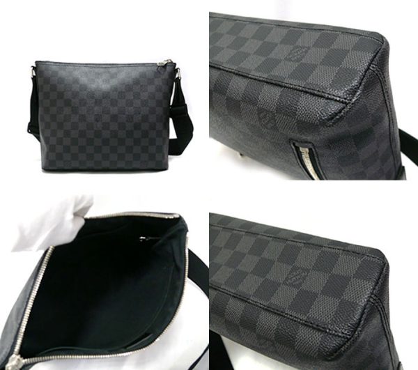 imgrc0064676965 Louis Vuitton Damier Graphite Mick PM Shoulder Bag Canvas Black