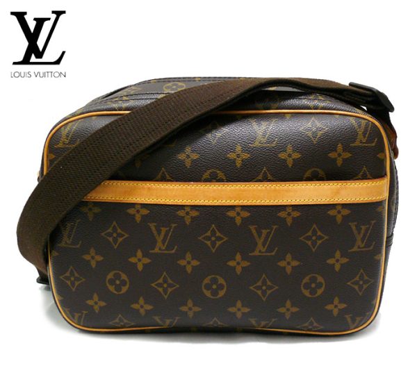 imgrc0065135602 Louis Vuitton Monogram Reporter Shoulder Bag Canvas Brown