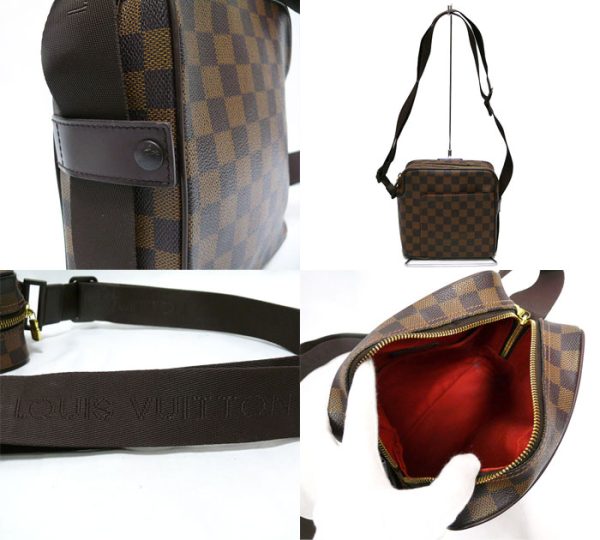 imgrc0065238098 Louis Vuitton Damier Olaf PM Shoulder Bag Canvas Brown