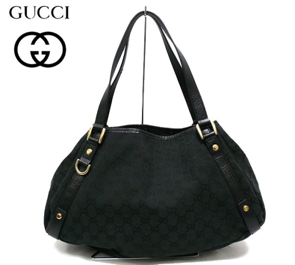 imgrc0065262386 Gucci GG Canvas Tote Bag Black