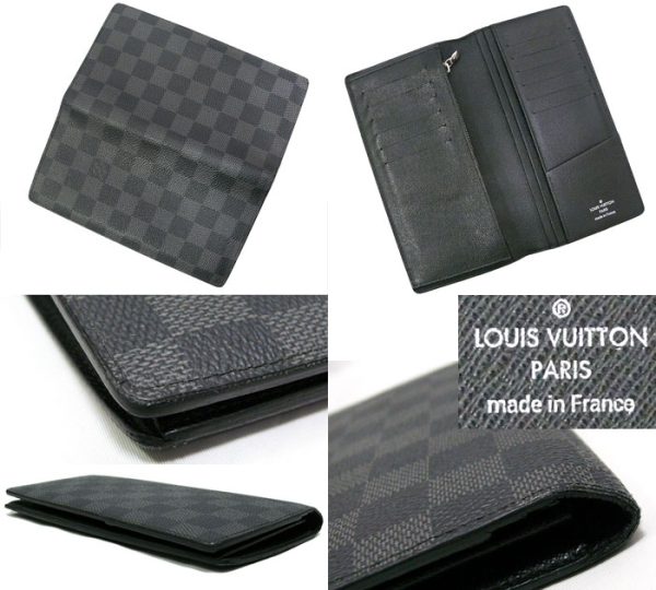 imgrc0065317562 Louis Vuitton Damier Graphite Portefeuille Plaza Long Wallet Canvas Black