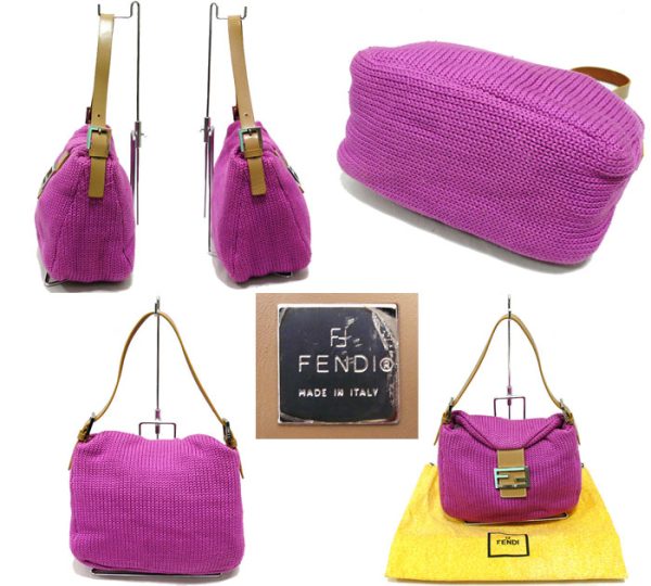 imgrc0065343259 Fendi Mamma Bag Knit Handbag Pink