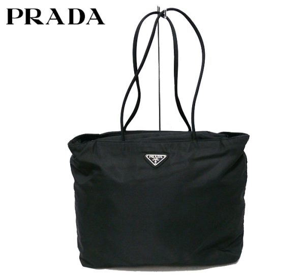 imgrc0065371459 Prada Nylon Tote Bag Black