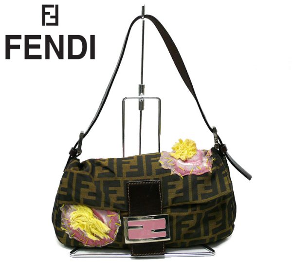 imgrc0065696694 Fendi Flower Motif Mamma Bucket Handbag Brown