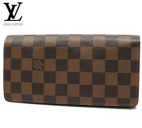 imgrc0065748576 Louis Vuitton Damier Portefeuille Brother Long Wallet Canvas Brown