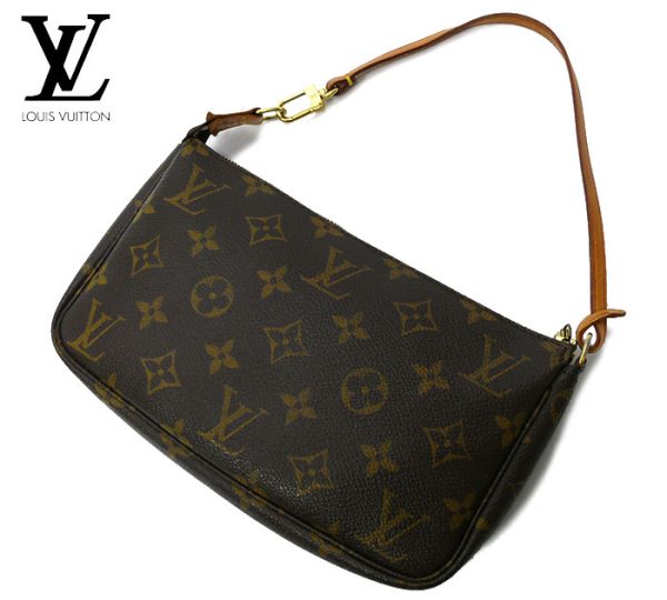 imgrc0065776831 Louis Vuitton Monogram Pochette Accessoire Handbag Canvas Brown