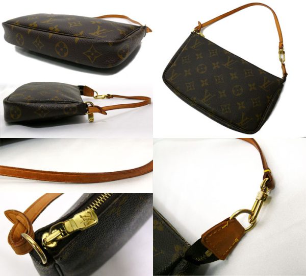 imgrc0065776832 Louis Vuitton Monogram Pochette Accessoire Handbag Canvas Brown