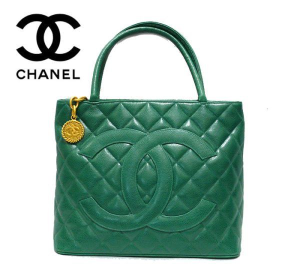 imgrc0066009546 Chanel Caviar Skin Reproduction Tote Bag Leather Green