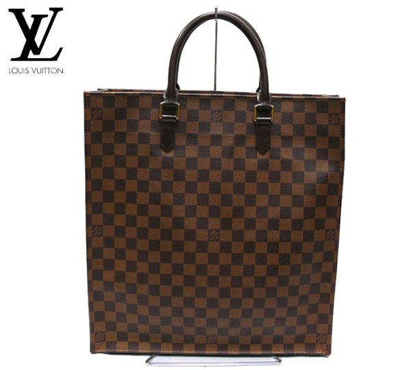 imgrc0066194932 Louis Vuitton Damier Sac Plat Tote Bag Handbag Canvas Brown