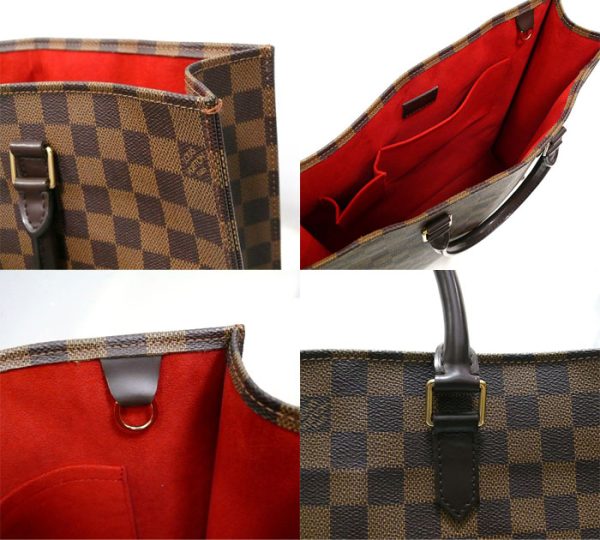 imgrc0066194934 Louis Vuitton Damier Sac Plat Tote Bag Handbag Canvas Brown