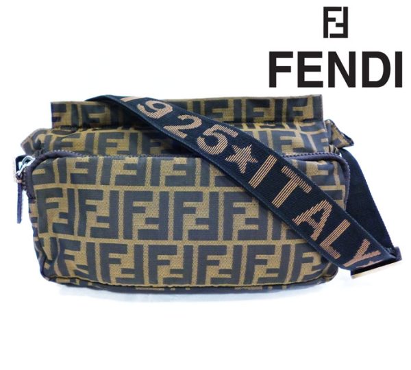 imgrc0066212540 Fendi Shoulder Bag Nylon Zucca Pattern