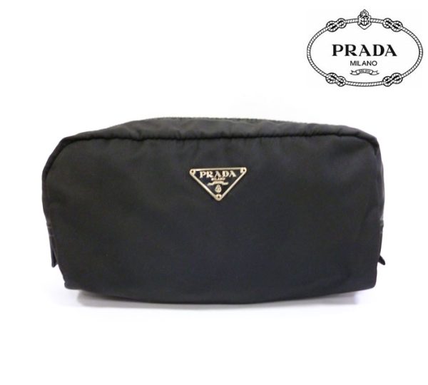 imgrc0066423300 Prada Nylon Pouch Black