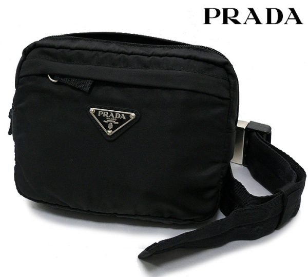 imgrc0066810106 Prada Nylon Waist Bag Black