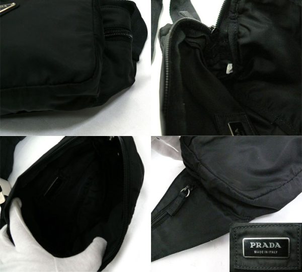 imgrc0066810108 Prada Nylon Waist Bag Black