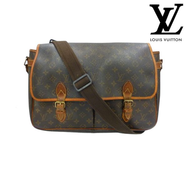 imgrc0067581743 Louis Vuitton Monogram Gibessière GM Shoulder Bag Canvas Brown