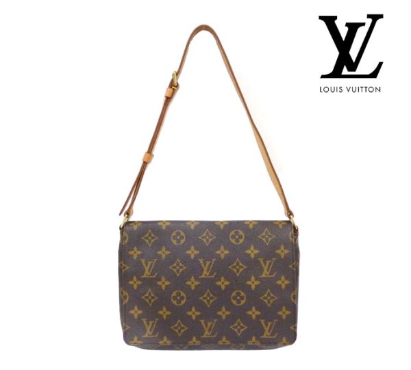 imgrc0067978915 Louis Vuitton Monogram Musette Tango Shoulder Bag Canvas Brown