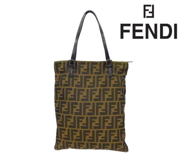 imgrc0067979711 Fendi Zucca Pattern Tote Bag Mini Brown