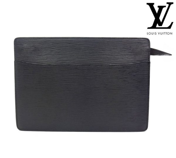 imgrc0068271224 Louis Vuitton Pochette Homme Clutch Leather Black