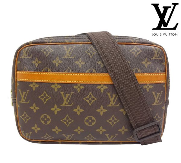 imgrc0068285240 Louis Vuitton Reporter PM Shoulder Bag Canvas Brown