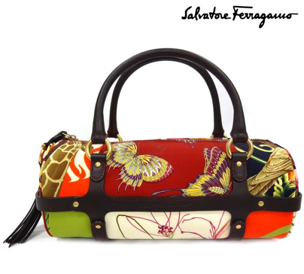 imgrc0068350801 Salvatore Ferragamo Handbag Boston Bag Flower Pattern Multicolor