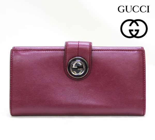 imgrc0068351005 Gucci W Hook Leather Long Wallet Purple