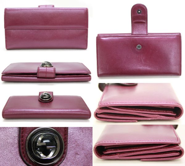 imgrc0068351006 Gucci W Hook Leather Long Wallet Purple