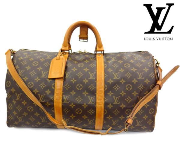 imgrc0068351809 Louis Vuitton Monogram Keepall 50 Bandouliere Boston Bag Canvas Brown