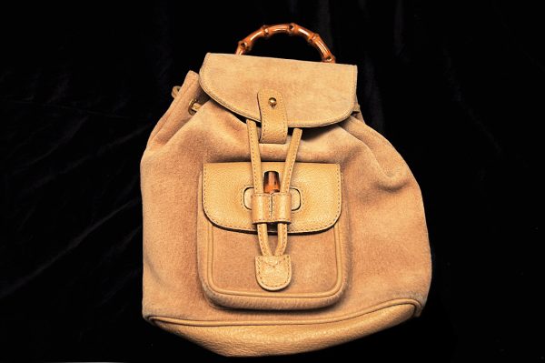 imgrc0068557150 Gucci Suede Leather Mini Backpack Bamboo Brown