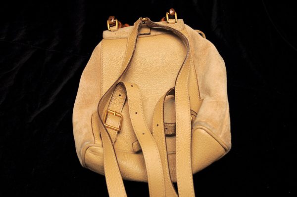 imgrc0068557151 Gucci Suede Leather Mini Backpack Bamboo Brown