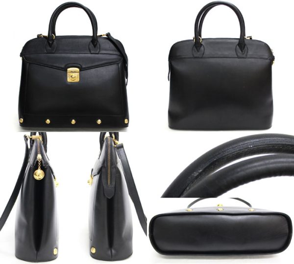 imgrc0068811706 Salvatore Ferragamo 2way Leather Handbag Black