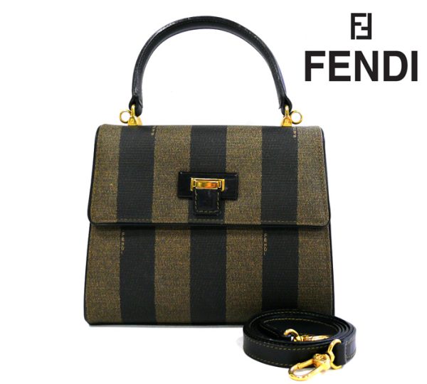 imgrc0069414647 Fendi 2way Shoulder Bag Pecan Pattern Khaki