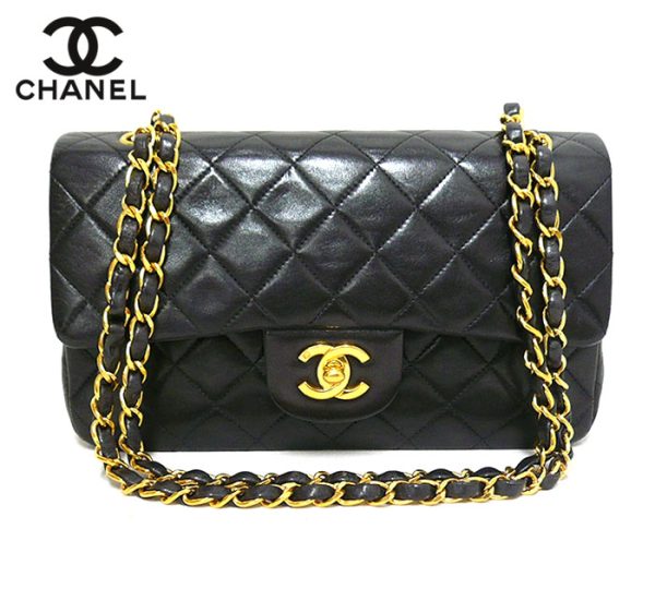 imgrc0069648510 Chanel Matelasse 23 Lambskin W Chain Shoulder Bag Black Gold