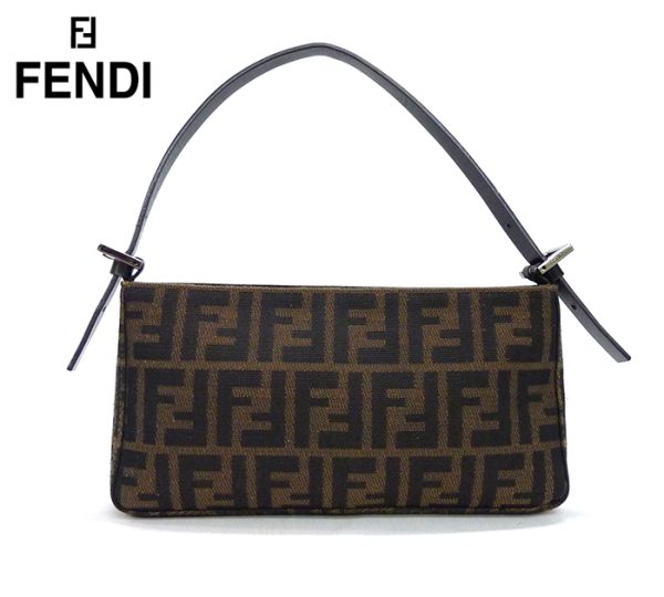 imgrc0070184445 Fendi Zucca Pattern Accessory Pouch One Shoulder Bag Brown