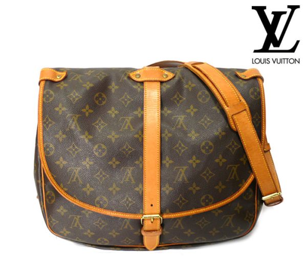 imgrc0070194696 Louis Vuitton Monogram Saumur 35 Shoulder Bag Canvas Brown