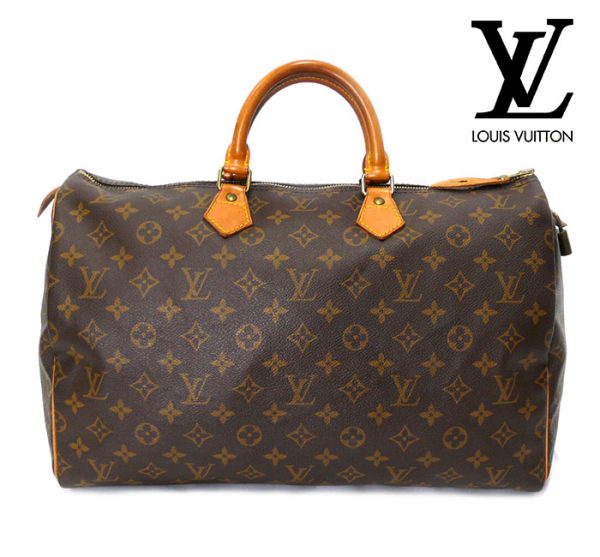 imgrc0070196928 Louis Vuitton Monogram Speedy 40 Boston Bag Canvas Brown