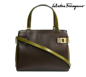 imgrc0070278461 Salvatore Ferragamo 2way Bag Bicolor Green Brown