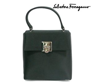 imgrc0070279177 Salvatore Ferragamo Mini Handbag Satin Black