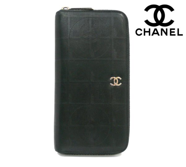 imgrc0070522702 Chanel New Travel Line Leather Long Wallet Black