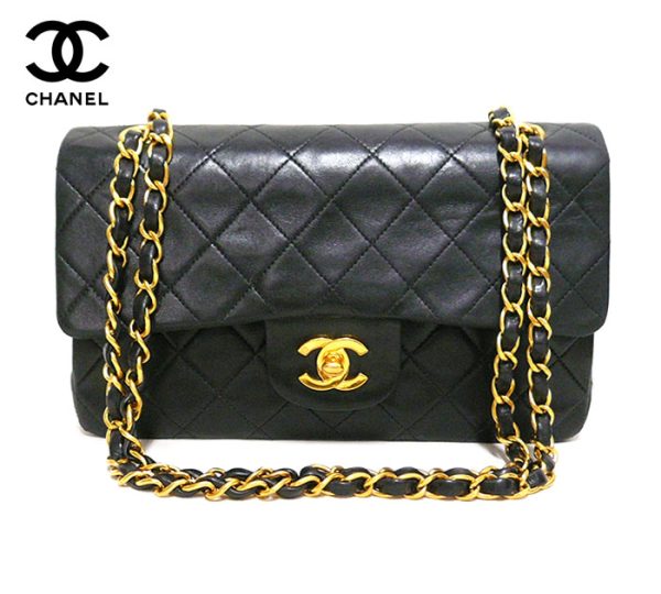 imgrc0070660899 Chanel Matelasse 23 Lambskin W Chain Shoulder Bag Black Gold