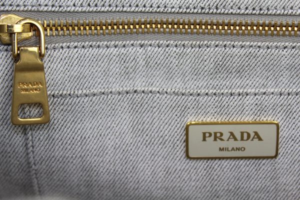 imgrc0071857653 Prada Canapa Bianco Light Gray Hand Shoulder Bag