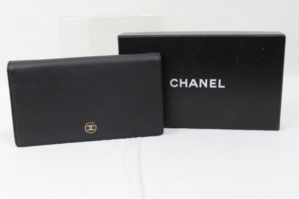 imgrc0071971116 Chanel Coco Button Wallet Black Calf Leather