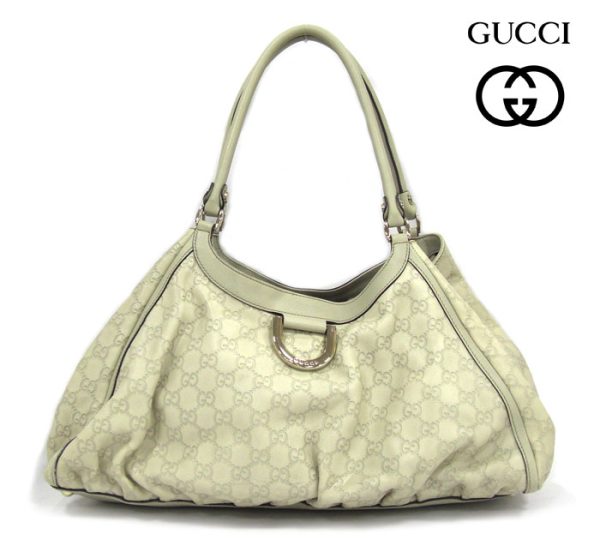 imgrc0072305587 Gucci Shima Leather Abbey Handbag White