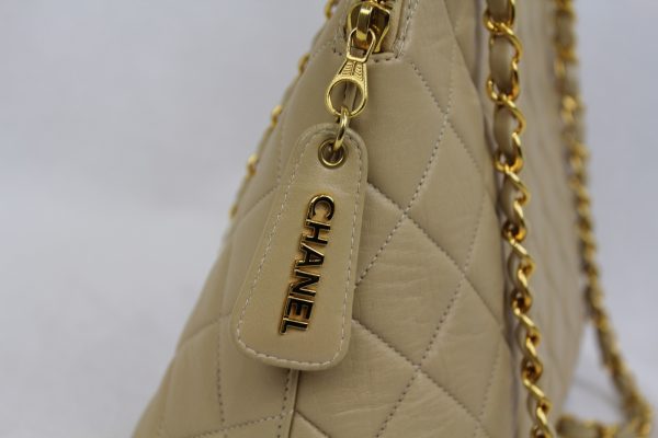 imgrc0072485472 Chanel W Chain Shoulder Handbag Leather Beige