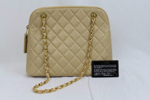 imgrc0072485478 Chanel W Chain Shoulder Handbag Leather Beige