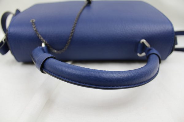 imgrc0072622527 Carven Clasp Chain Handbag Blue Silver Hardware