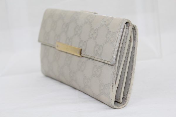 imgrc0072777245 Gucci Guccisima W Hook Long Wallet Leather White