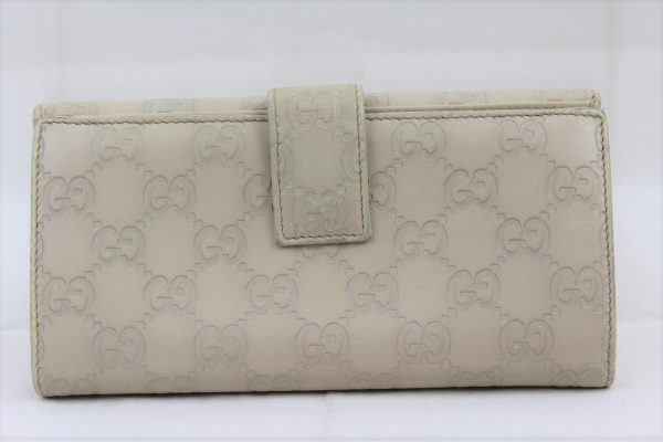 imgrc0072777247 Gucci Guccisima W Hook Long Wallet Leather White