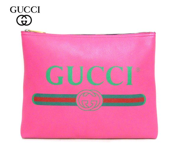 imgrc0072816212 Gucci Medium Size Portfolio Clutch Bag Leather Pink Gold