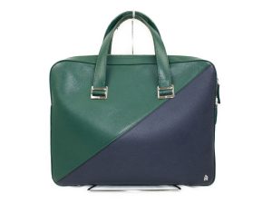 imgrc0073056561 Dunhill Document Briefcase Business Bag Green Navy