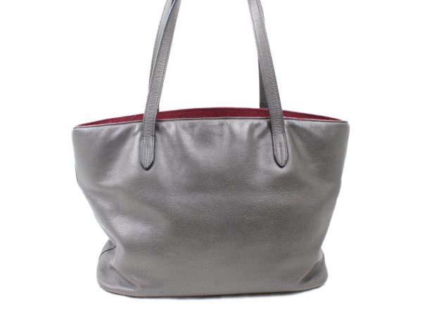 imgrc0073164182 Loew Tote Bag Leather Canvas Gray Red